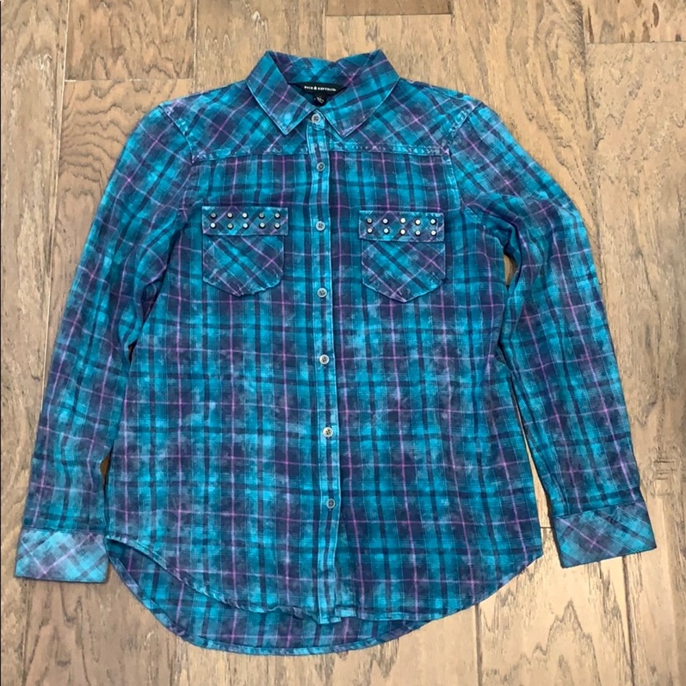 Flannel look button down